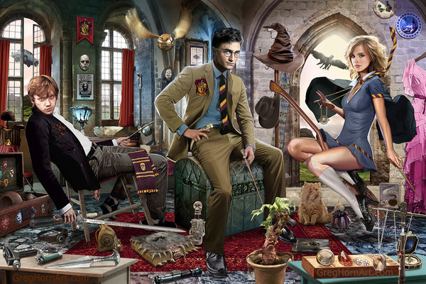 Harry Potter Hidden items illustration by Artist Greg Horn – Greg