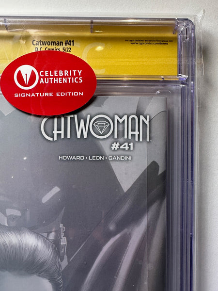 Catwoman #41 Rare 9.9 Cover B Dual-Signed by Anne Hathaway & Greg Horn w Signature 3.0 (Copy)