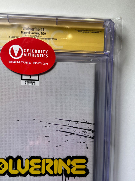 Wolverine #1 Virgin Cover Dual-Signed by Hugh Jackman & Greg Horn w/ Enhanced Signature