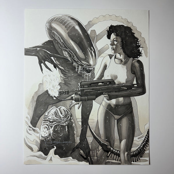 Female Force: SIGOURNEY WEAVER ORIGINAL ART – Greg Horn Art