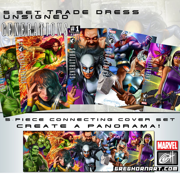 Generations # 1 Five-part connecting covers by Greg Horn - Unknown Comics Exclusive Variant