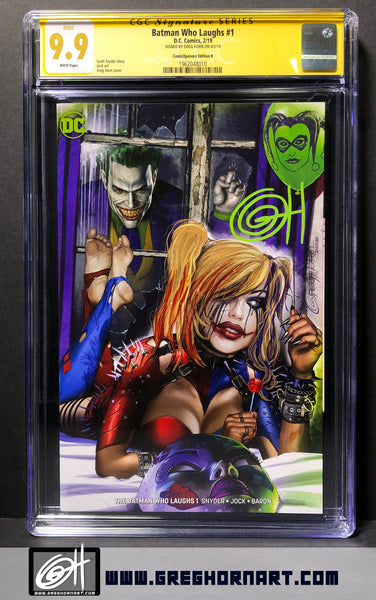 Batman Who Laughs # 1 ComicXposure Greg Horn Art Exclusive 9.9 MINT copies - COMPLETE set of 4!!