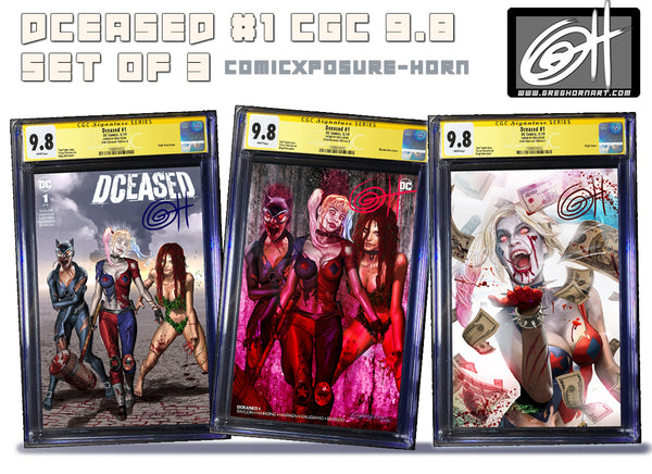 DCeased # 1 ComicXposure Greg Horn Art Exclusive Variant CGC 9.8