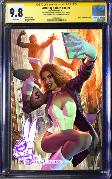 Amazing Spider-Man # 1 - A Bird City Comic/Greg Horn Art Exclusive Variant - CGC Signature Series Graded Options