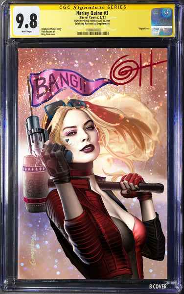 Harley Quinn # 3 - A Celebrity Authentics/Greg Horn Art Exclusive Variant CGC Signature Series Options