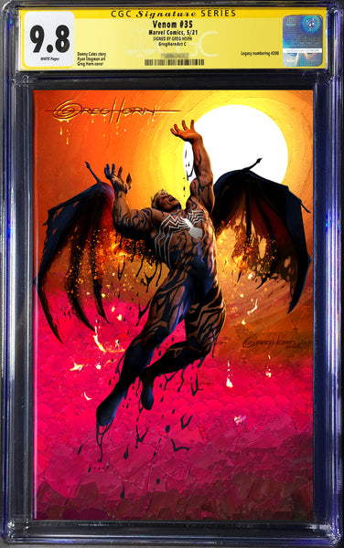 Venom # 200 - A Greg Horn Art Exclusive Variant CGC Signature Series Options