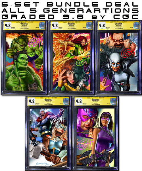 Generations # 1 by Greg Horn Unknown Exclusive Variant GUARANTEED CGC 9.8 -individuals or BUNDLE DEAL