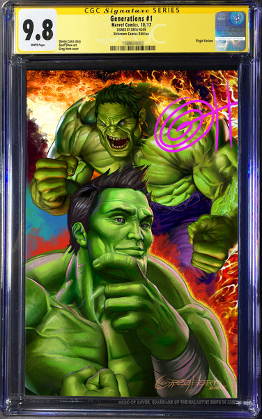 Generations # 1 by Greg Horn Unknown Exclusive Variant GUARANTEED CGC 9.8 -individuals or BUNDLE DEAL