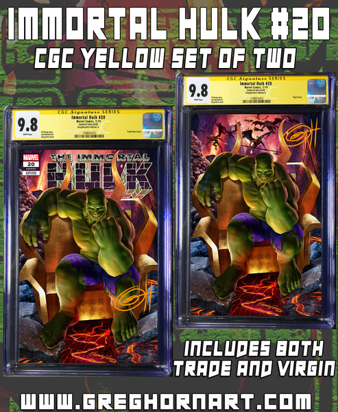 Immortal Hulk # 20 - 9.8 Graded Signature Series ComicXposure Greg Horn Art Exclusive Variant