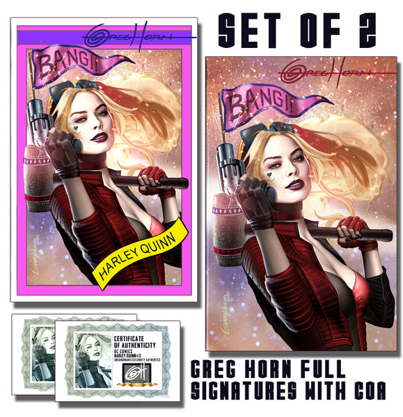 Harley Quinn # 3 - A Celebrity Authentics/Greg Horn Art Exclusive Variant Raw Options