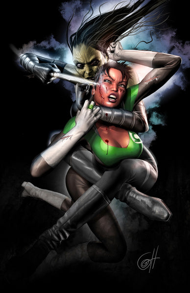 Blackest Night: Jade VS Soranik - high quality 11 x 17 digital print
