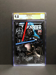Darth Vader # 1 Game Stop Edition CGC 9.8 SS Signed & Sketched by Greg Horn