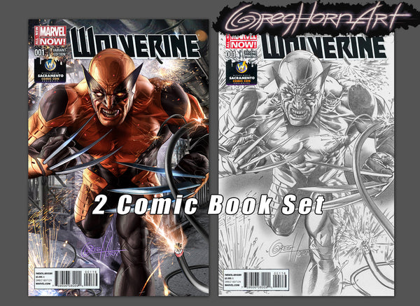 Wolverine #1 Greg Horn Variant WIZARD WORLD COMIC CON SACRAMENTO Color and Sketch available!