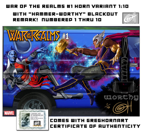 War of the Realms # 1 Greg Horn "Van Art" 1:10 Variant Cover
