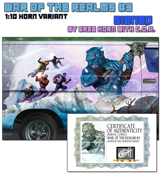 War of the Realms # 3  Greg Horn "Van Art" 1:10 Variant Cover