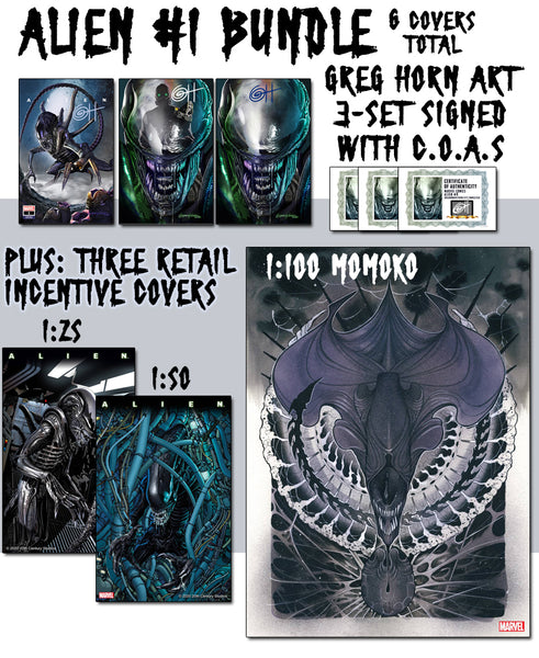 Alien # 1 - A Bird City Comics/Greg Horn Art Variant - Raw Options