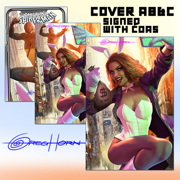 Amazing Spider-Man # 1 - A Bird City Comic/Greg Horn Art Exclusive Variant - Raw Options