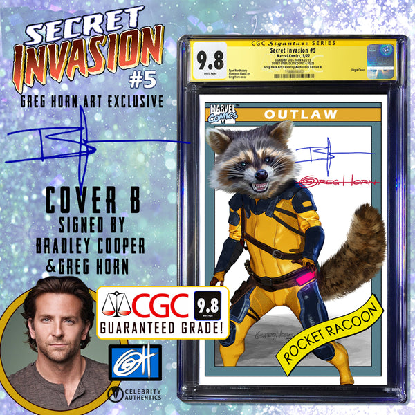 Secret Invasion #5 - A Celebrity Authentics/Greg Horn Art Exclusive Variant - CGC Signature Series Graded Options