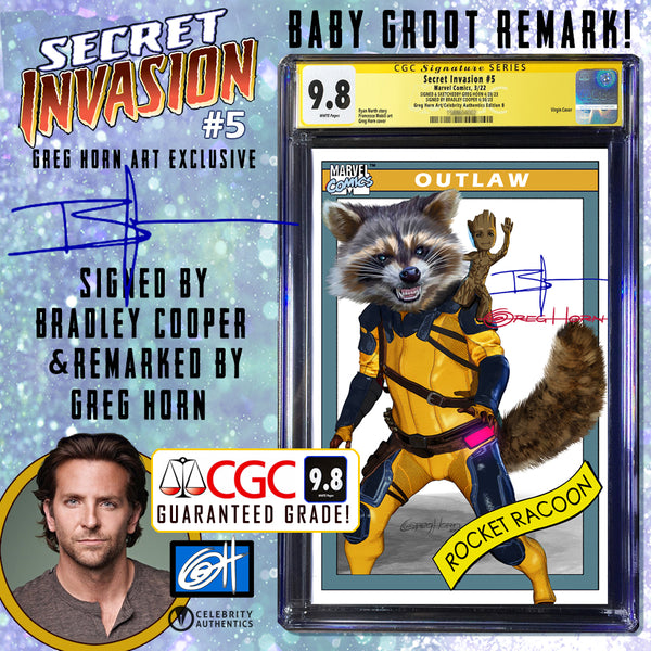 Secret Invasion #5 - A Celebrity Authentics/Greg Horn Art Exclusive Variant - CGC Signature Series Graded Options