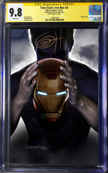 Tony Stark: Iron Man #5 1:200 RATIO retailer incentive variant CGC 9.8 w signature