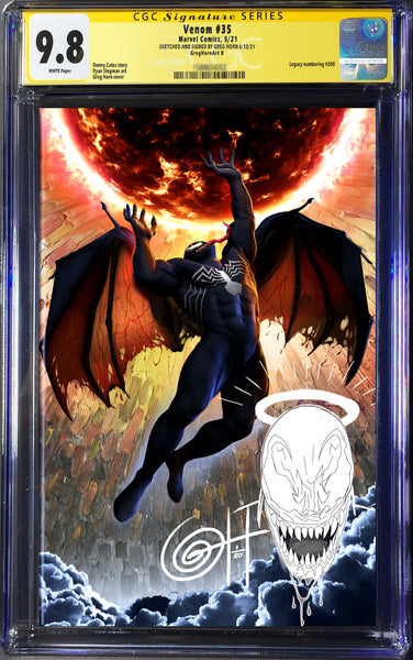 Venom # 200 - A Greg Horn Art Exclusive Variant CGC Signature Series Options