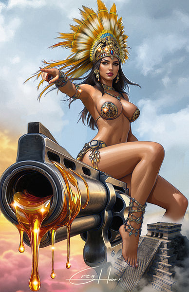 CGC Signature Series 9.8 Options Gun Honey: Doubles Down Bird City Comics / Greg Horn Fan Expo Dallas Edition