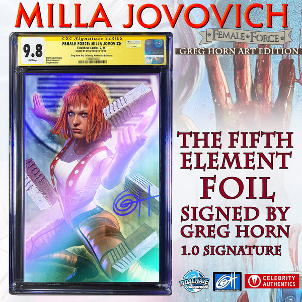 Female Force: Milla Jovovich "The Fifth Element" Cover CGC Signature Series 9.8