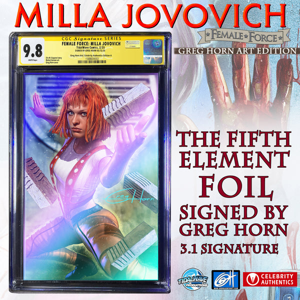 Female Force: Milla Jovovich "The Fifth Element" Cover CGC Signature Series 9.8