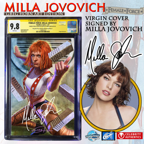 Female Force: Milla Jovovich "The Fifth Element" Cover CGC Signature Series 9.8