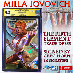 Female Force: Milla Jovovich "The Fifth Element" Cover CGC Signature Series 9.8