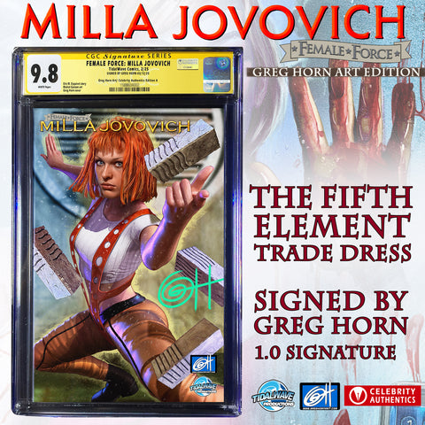 Female Force: Milla Jovovich "The Fifth Element" Cover CGC Signature Series 9.8