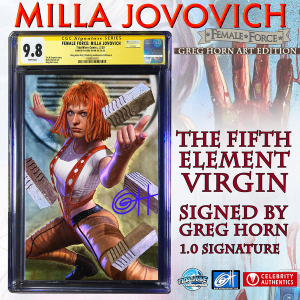 Female Force: Milla Jovovich "The Fifth Element" Cover CGC Signature Series 9.8