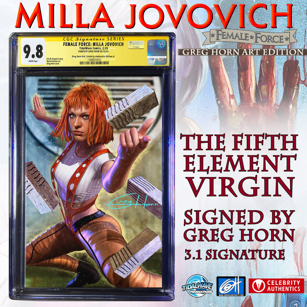 Female Force: Milla Jovovich "The Fifth Element" Cover CGC Signature Series 9.8