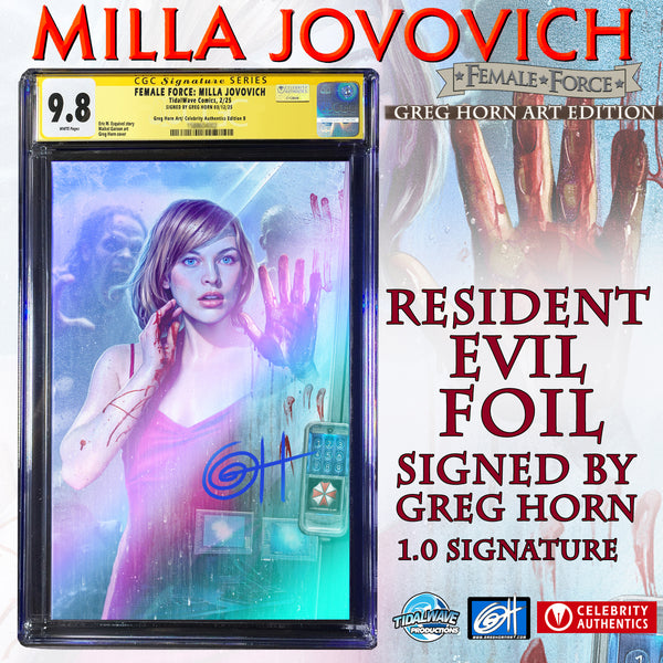 Female Force: Milla Jovovich "Resident Evil" Cover CGC Signature Series 9.8