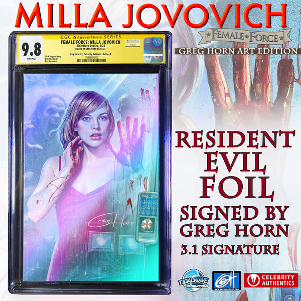 Female Force: Milla Jovovich "Resident Evil" Cover CGC Signature Series 9.8