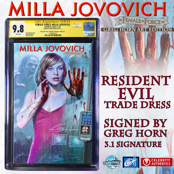 Female Force: Milla Jovovich "Resident Evil" Cover CGC Signature Series 9.8