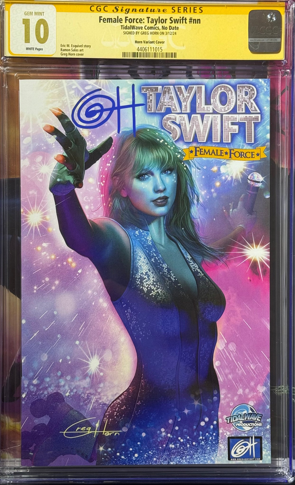 CGC Signature Series Gem Mint 10 Female Force Taylor Swift 1st Printing Cover A