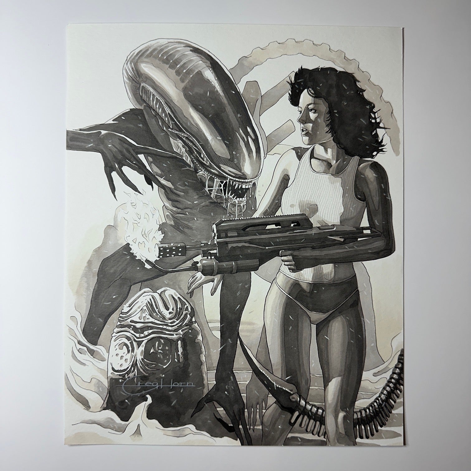 Female Force: SIGOURNEY WEAVER ORIGINAL ART