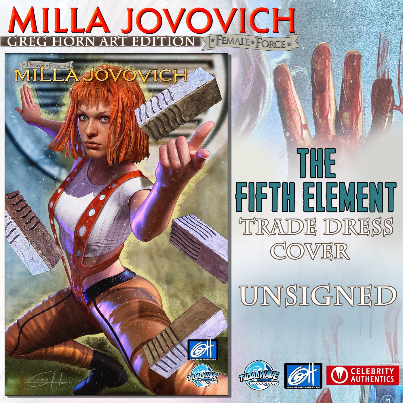 Female Force: Milla Jovovich "The Fifth Element" Cover Raw/Ungraded Options