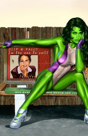 SALE!! Print 11x17 - She-Hulk "Bus Stop" 11x17 High Quality Digital Print