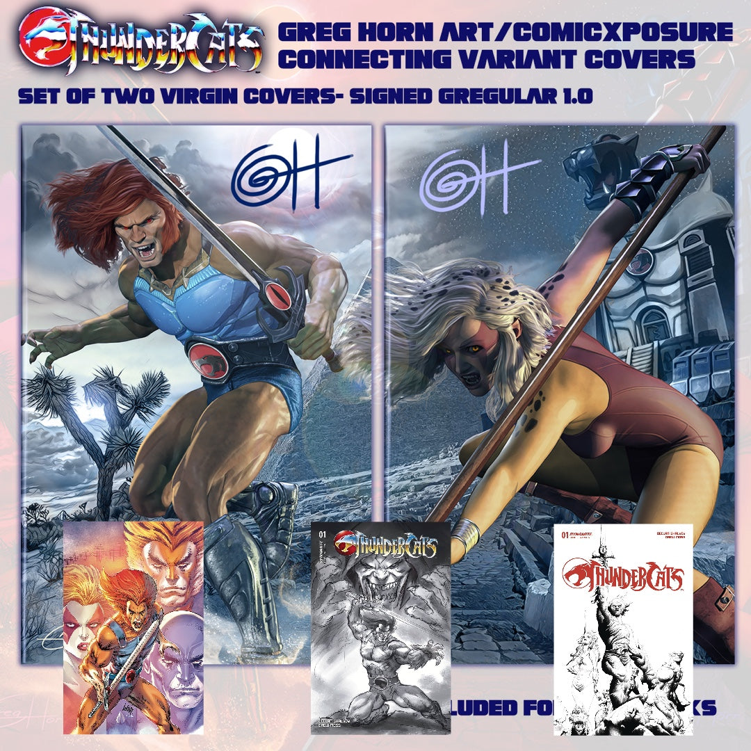 16【UKで入手/直筆サイン付】THUNDER サンダー ツアーパンフ3冊セット ThunderCats #1 VIRGIN COVER Sets & Incentive Covers – Greg Horn Art