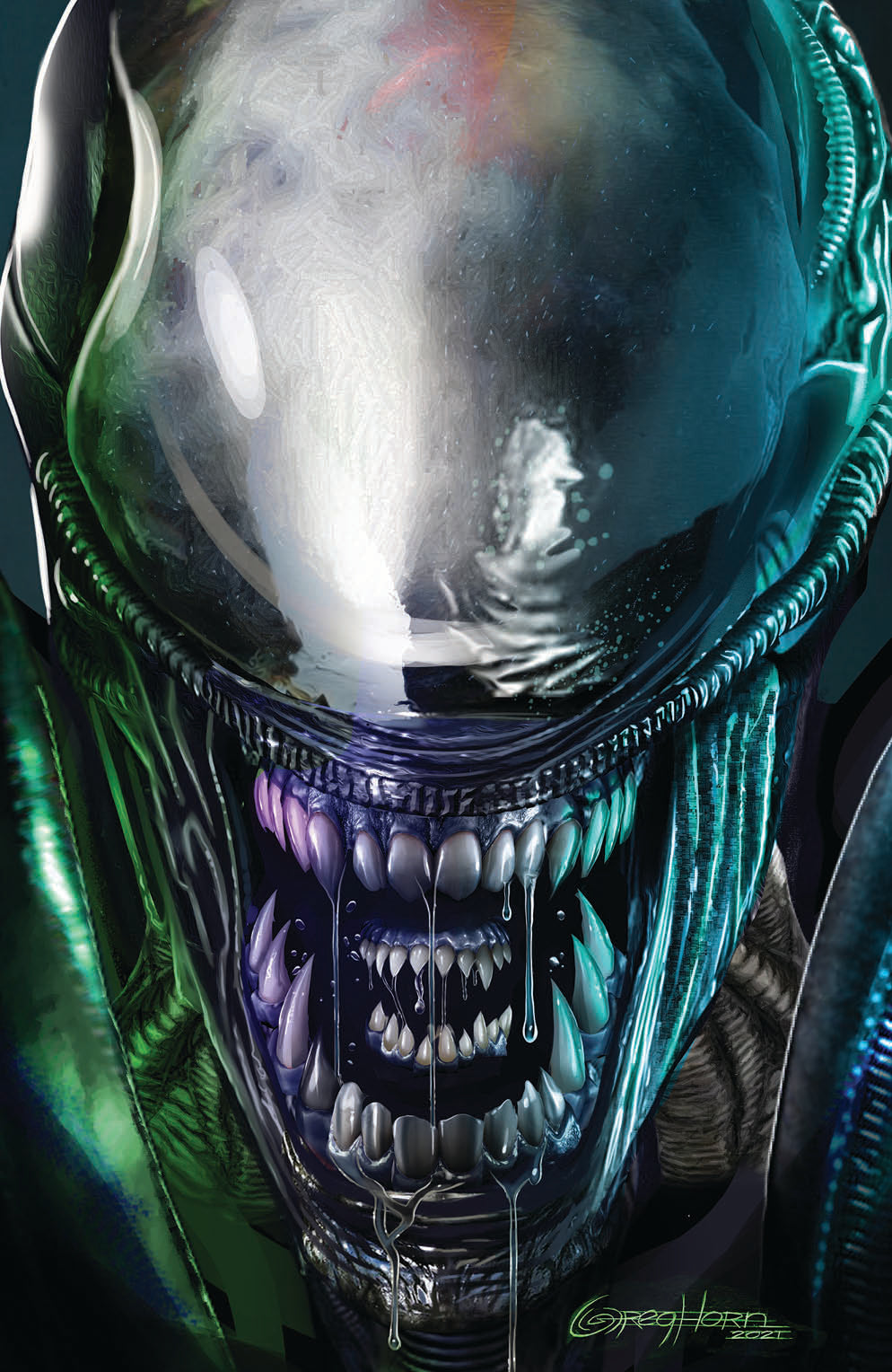 Alien Close-Up - High quality 11 x 17 digital print