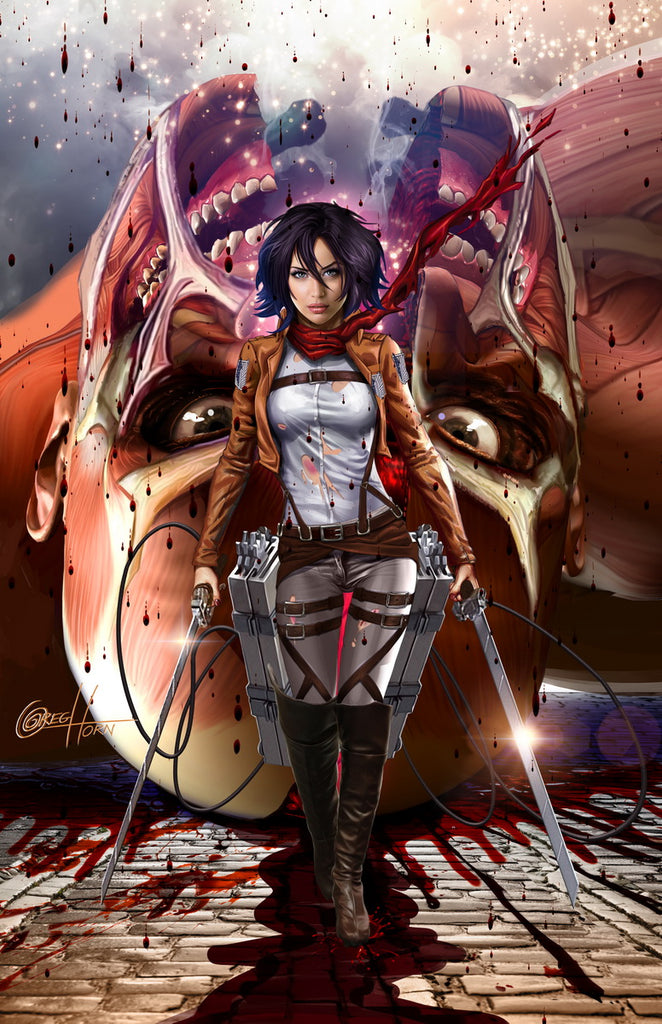 Attack on Titan - Mikasa - high quality 11 x 17 digital print – Greg Horn Art