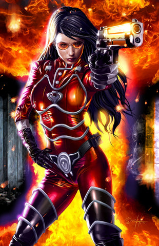 G.I. JOE - Baroness on Fire - high quality 11 x 17 digital print