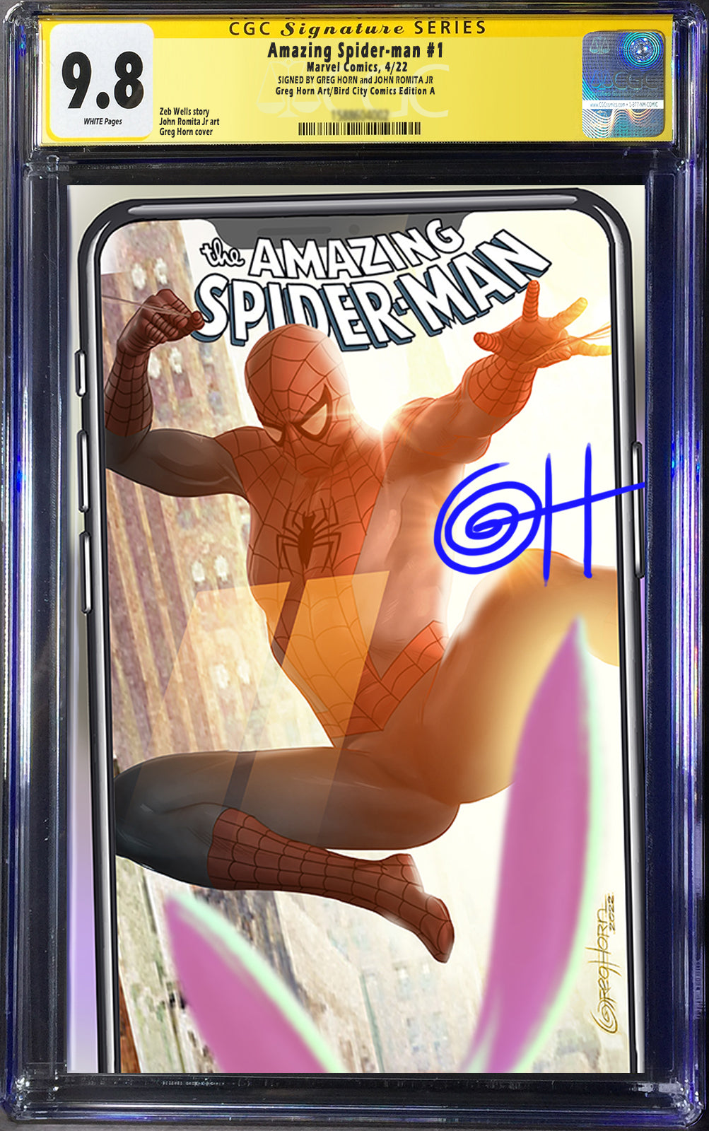 Amazing Spider-Man # 1 - A Bird City Comic/Greg Horn Art Exclusive Variant - CGC Signature Series Graded Options