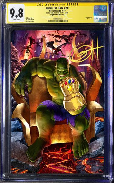 Immortal Hulk # 20 - ComicXposure Greg Horn Art Remarqued Books