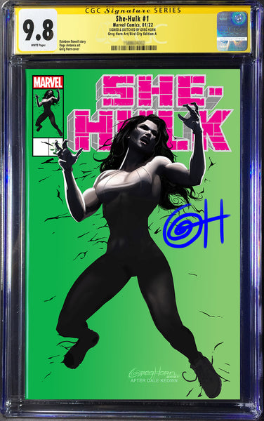 She-Hulk # 1 - A Bird City Comics/Greg Horn Art Exclusive - CGC Signature Series Options
