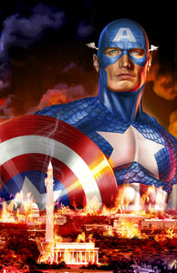 Captain America - DC on fire! - high quality 11 x 17 digital print