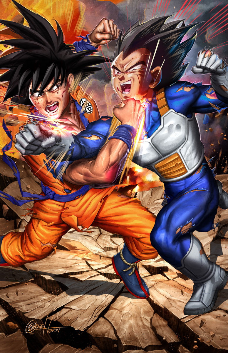 Dragon Ball Z Goku vs Vegeta - high quality 11 x 17 digital print