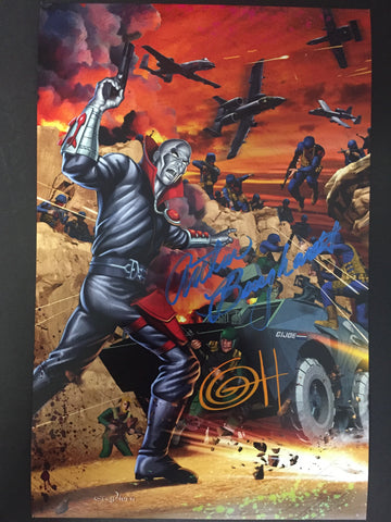 G.I. Joe Enter Destro 11x17 print Signed by Greg Horn AND Arthur Burghardt.